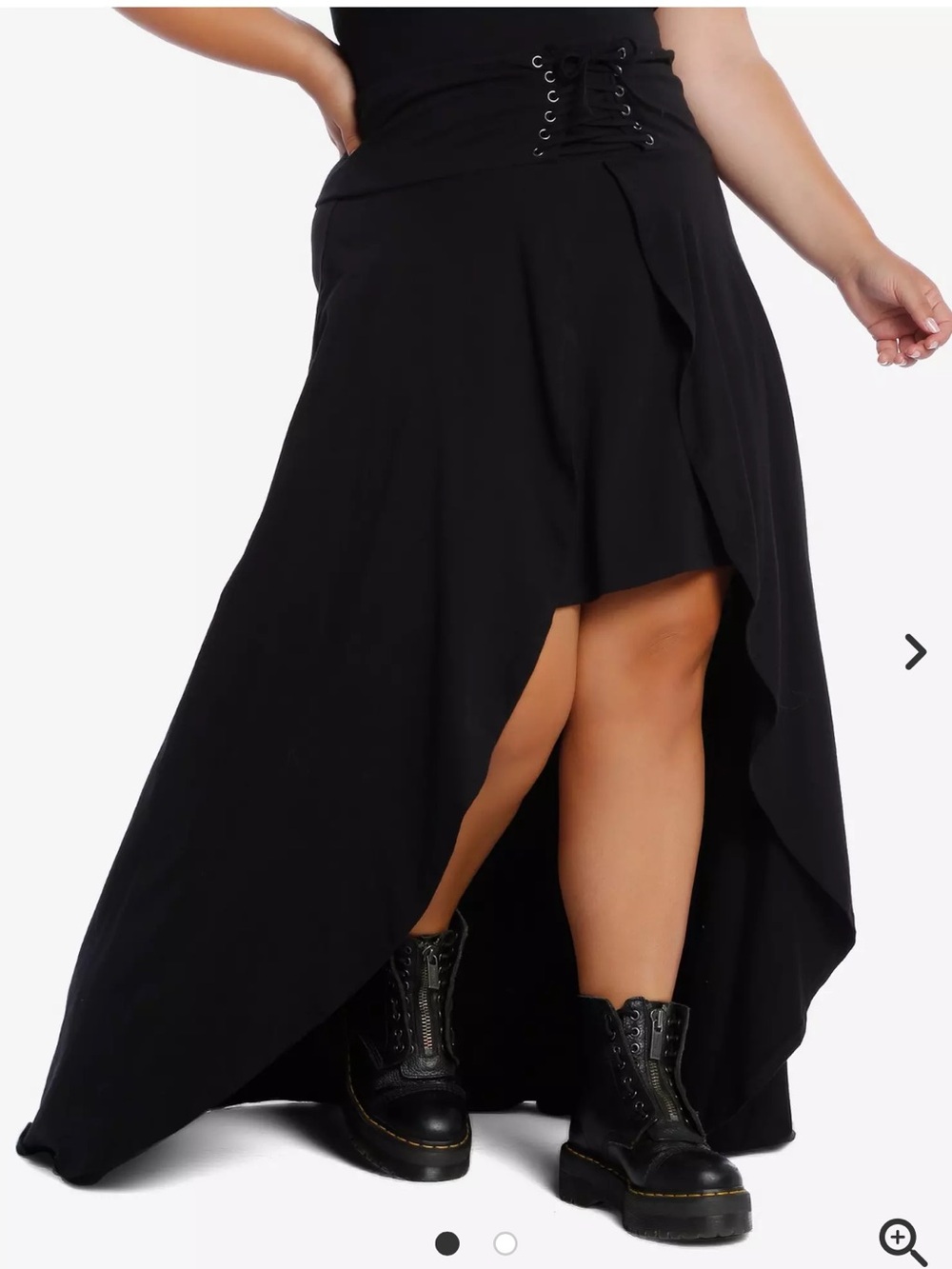 Hot topic Lace-Up Hi-Low Maxi Skirt - Plus Size